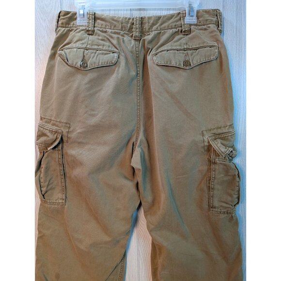 American Eagle Outfitters Pants Mens 32x30 Tan Cargo Drawstring Baggy Y2k Skate - Picture 5 of 10